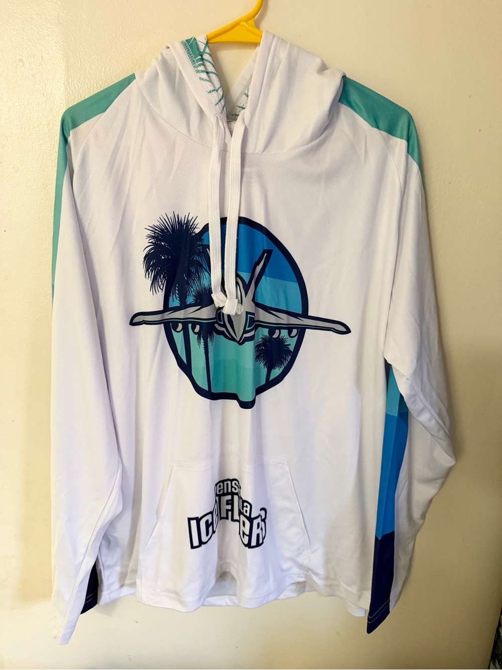Pensacola Ice Flyers Bench Clearers Hockey Hoodie White Size Large L New
